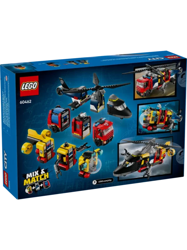 Lego 60462 Город Вертолет, пожарная машина и подводная лодка