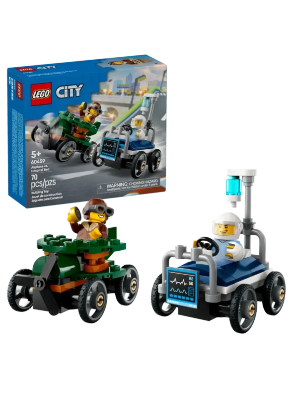 Lego 60459 Город Гоночные машинки: Самолет против больничной кровати