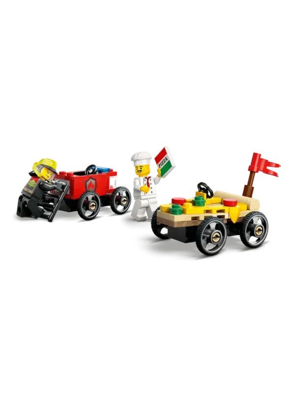 Lego 60458 Город Гоночные машинки: Пицца против пожарной машины