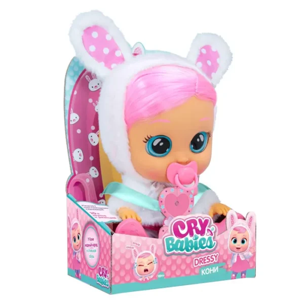 Cry Babies 40883 Кукла Кони Dressy интерактивная плачущая