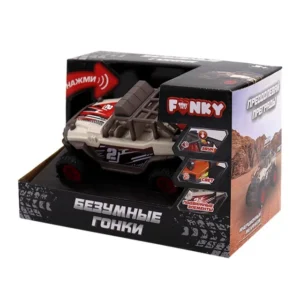 Funky Toys FT0244012 Красно-белый джип "Безумные гонки" со светом и звуком, 12 см