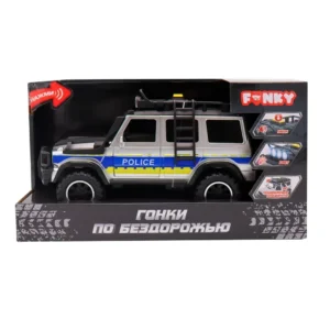 Funky Toys FT0838786 Полицейская машина "Гонки по бездорожью" со светом и звуком, открывающиеся две