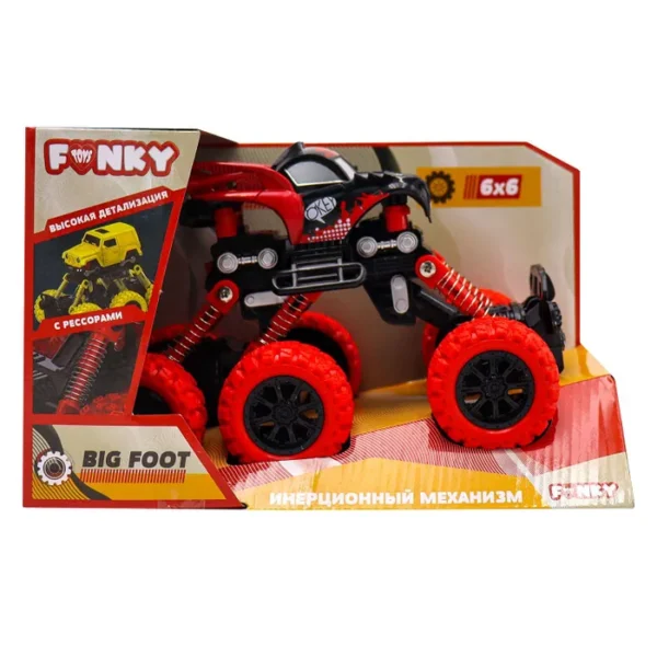 Funky Toys FT97932 Инерционная машинка "Внедорожник" 6х6 красная