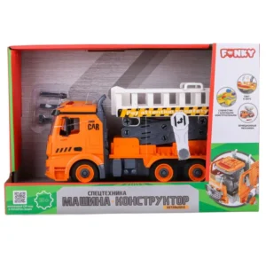 Funky toys FT61166 Спецтехника-конструктор подъемник фрикционный свет звук 28,5см