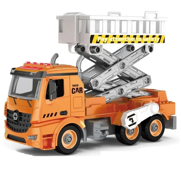 Funky toys FT61166 Спецтехника-конструктор подъемник фрикционный свет звук 28,5см