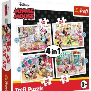 Trefl 34355T Пазл Минни Маус, Набор 4в1 (12+15+20+24 деталей)