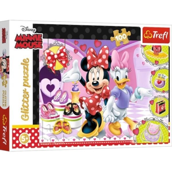 Trefl Glitter 14820T Пазл Минни и блёстки, 100 деталей
