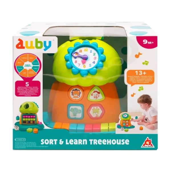 Ауби 40742 Развивающая игрушка-сортер Домик на дереве, звук, TM Auby