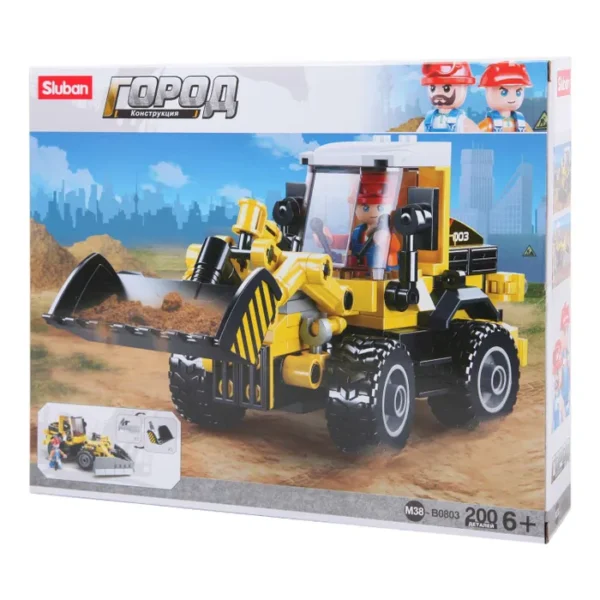 Конструктор SLUBAN Трактор 200 дет. M38-B0803
