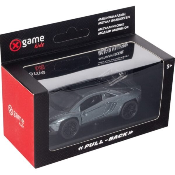 Металлическая машинка, X-Game Kids, 43700G, 1:32, 12.1 см, Серый металлик.