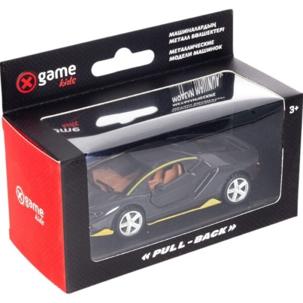 Металлическая машинка, X-Game Kids, 43740B, 1:32, 12.5 см, Чёрная