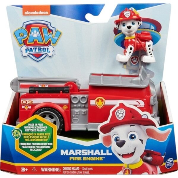 PAW Patrol 43674 Игровой набор Машинка с фигуркой Маршалл, 15см, Щенячий Патруль