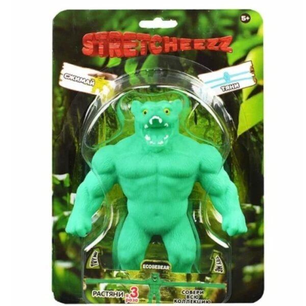Stretcheezz 834270-12 Фигурка-тянучка зеленый Медведь 14 см.