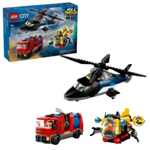 Lego 60462 Город Вертолет, пожарная машина и подводная лодка