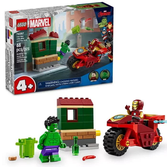 Lego 76287 Супер Герои Железный человек на мотоцикле и Халк