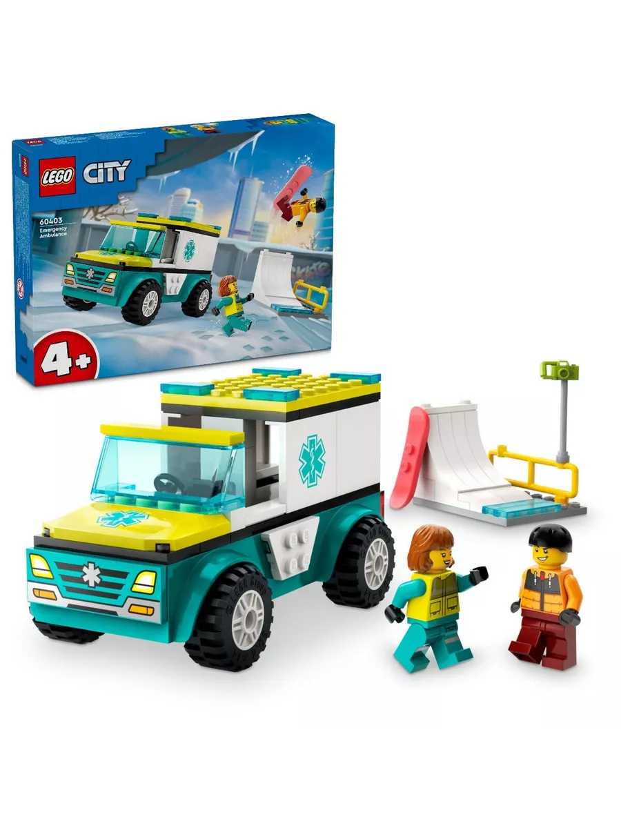 1-9-2.webp Lego 60403 Город Скорая помощь и сноубордист — изображение 1