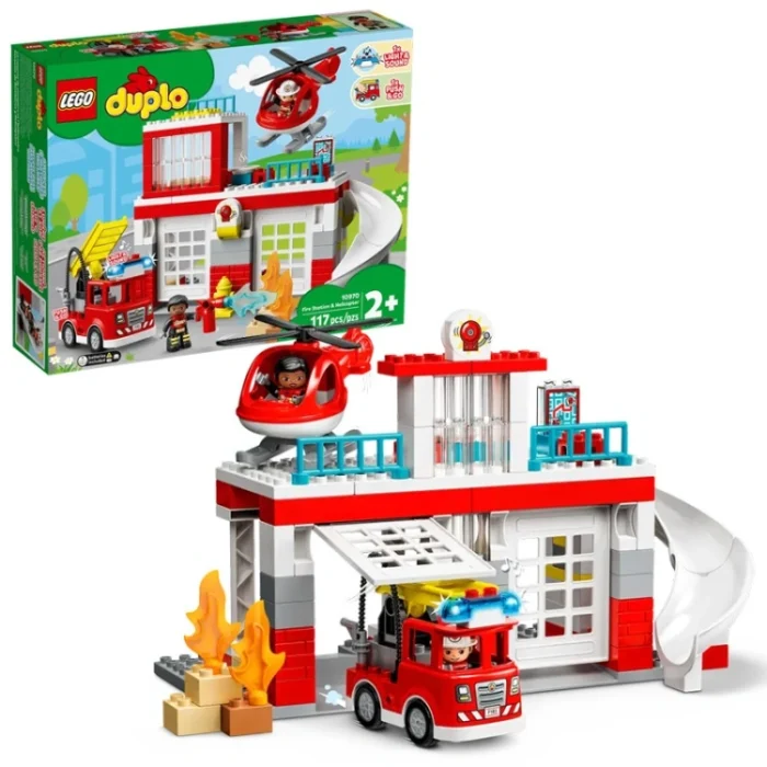 Lego 10970 Дупло Пожарная часть и вертолёт
