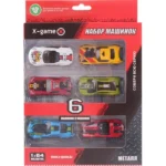 Набор металлических машинок, X-Game, XGCM6D, Серия "СПОРТКАРЫ", (6 шт. в коробке), Метал-Пластик - Image 2