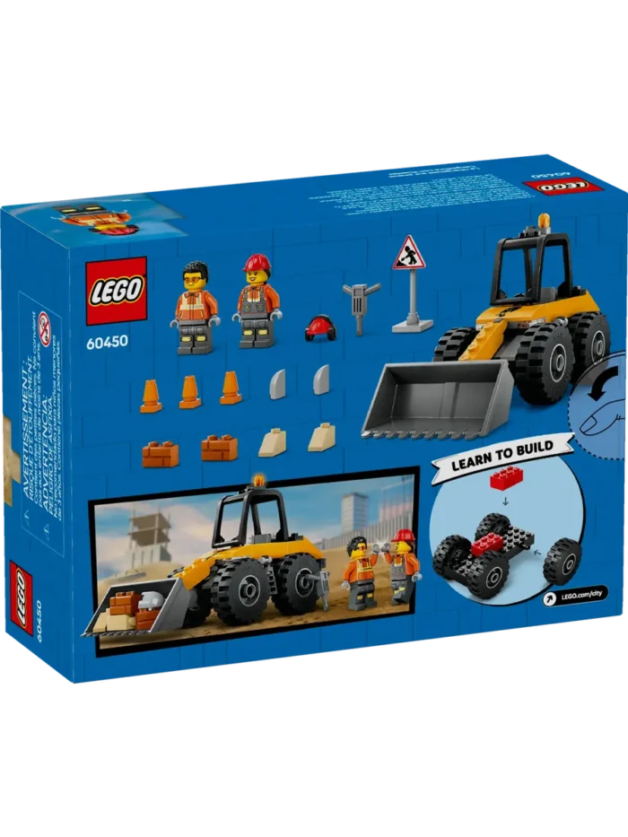 Lego 60450 Город Желтый строительный колесный погрузчик — изображение 5