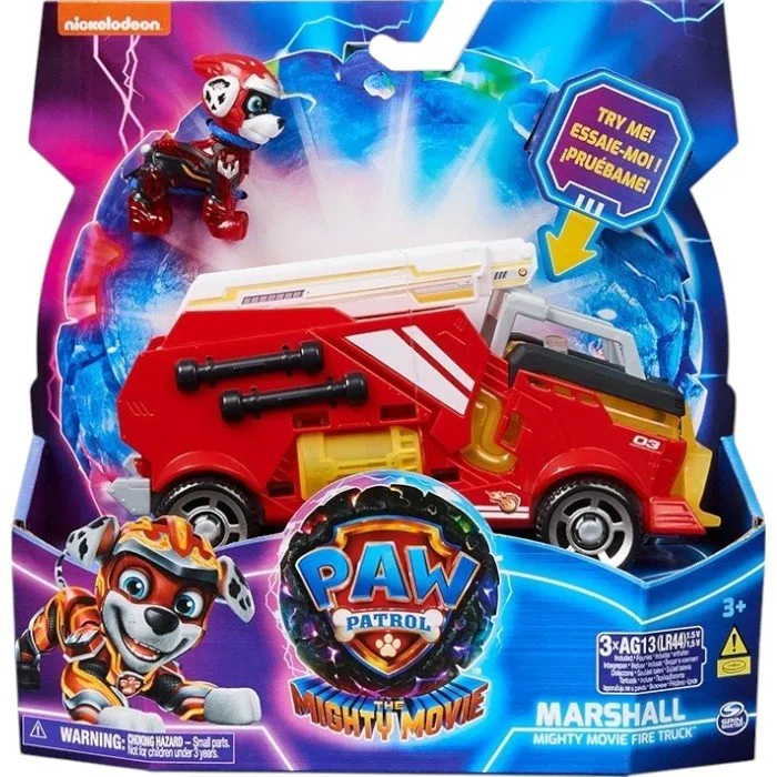 PAW Patrol 43687 Игровой набор Машинка с фигуркой Маршалл, 18см. свет, звук. Щенячий Патруль — изображение 3