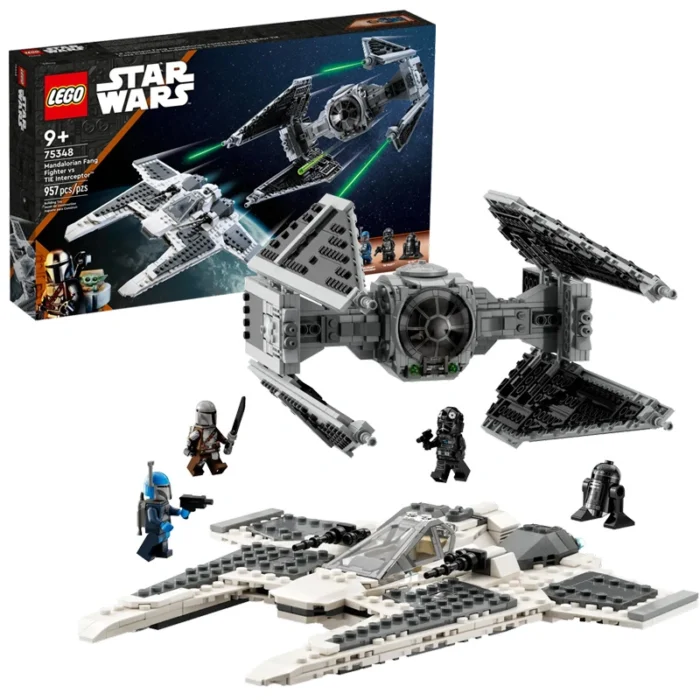 Lego 75348 Звездные войны Мандалорский клыкастый боец и TIE-перехватчик