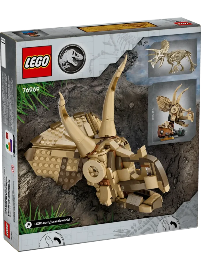 Lego 76969 Jurassic World Кости динозавра: череп трицератопса — изображение 9
