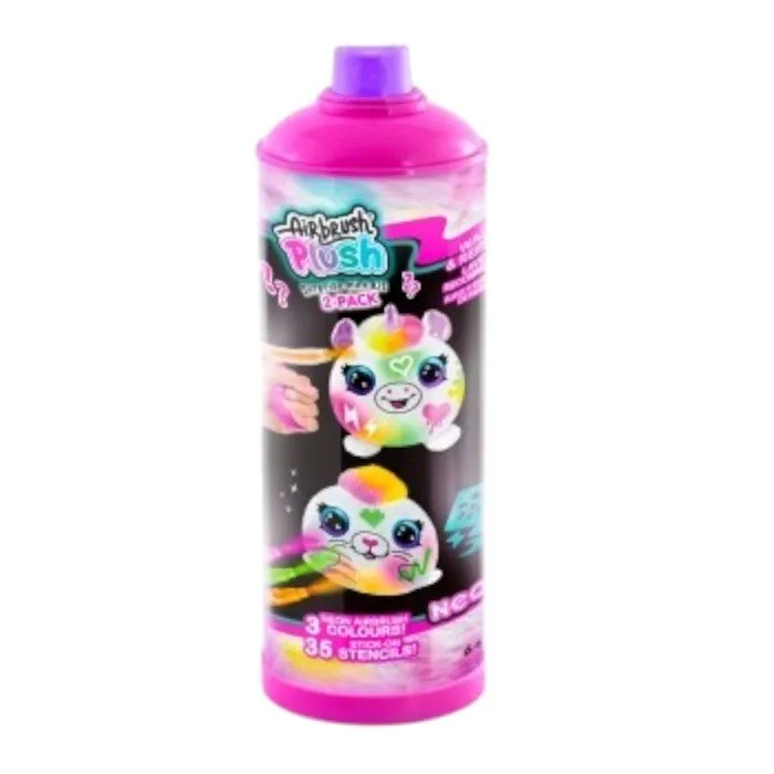 AIRBRUSH AIR023 Игровой набор с двумя мягкими игрушками с аэрографом Неон мини — изображение 3