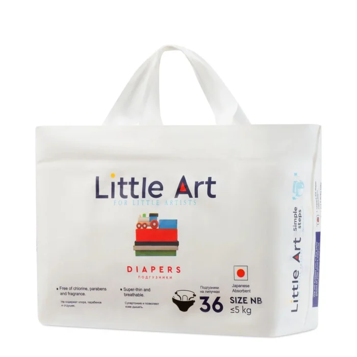Little Art Детские подгузники для новорожденных, до 5 кг, 36 шт. — изображение 2