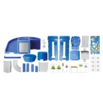 Funky Toys FT0512788-1 Портативный игровой набор - полицейская станция 32 предмета - Image 3