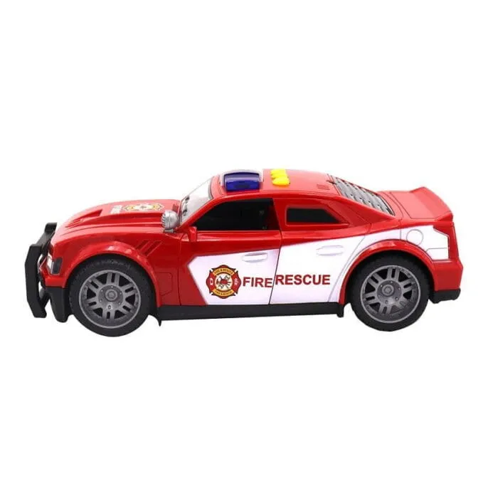 Funky Toys FT0838784 Пожарная машина "Скорость мегаполиса" со светом и звуком, открывающиеся двери,