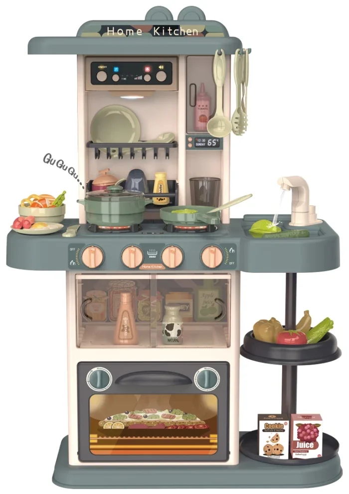 Funky Toys FT88333 Детская игровая кухня Fashion Kitchen, серая 38 предметов — изображение 5