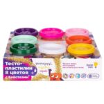 GK TA2017 Набор для детской лепки "Тесто-пластилин с блестками, 8 цветов" - Image 3