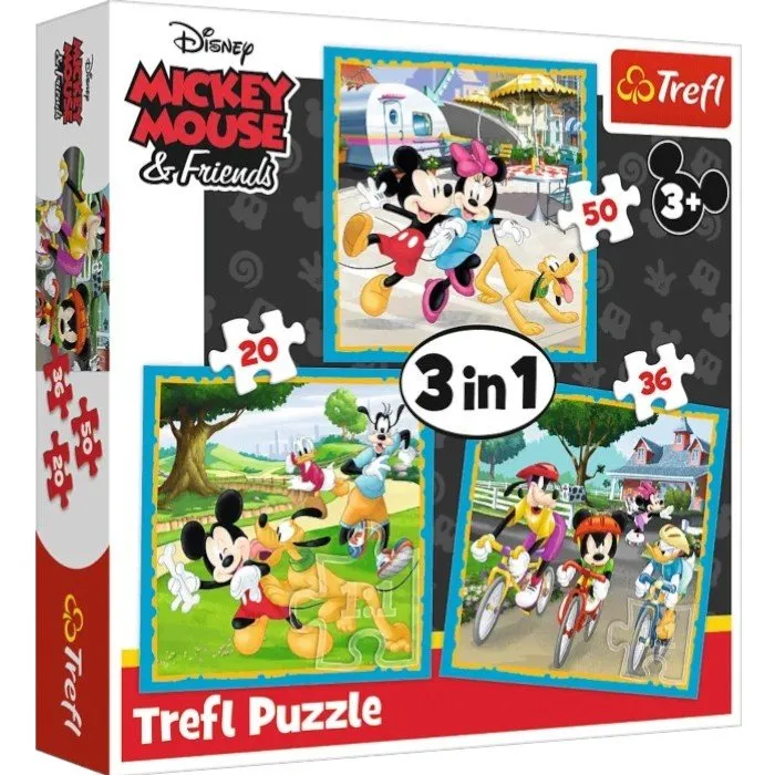 Trefl 34846T Пазл Микки Маус, Набор 3в1 (20+36+50 деталей) — изображение 4