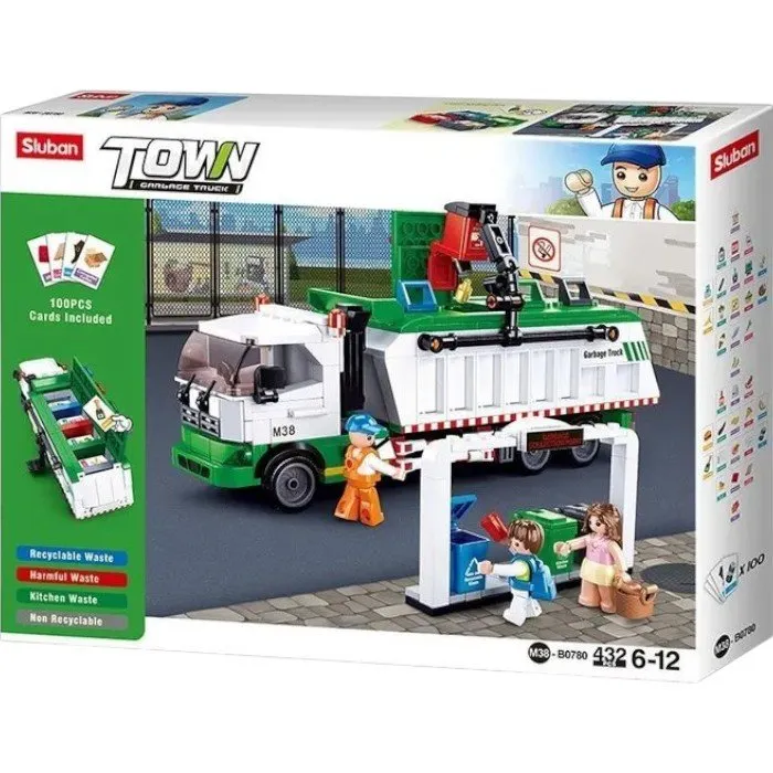 Конструктор SLUBAN Город Сортировщик мусора 432 дет. M38-B0780 - Image 4