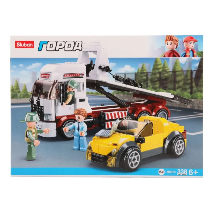 Конструктор SLUBAN Город Эвакуатор, 338 дет. M38-B0879 — изображение 4