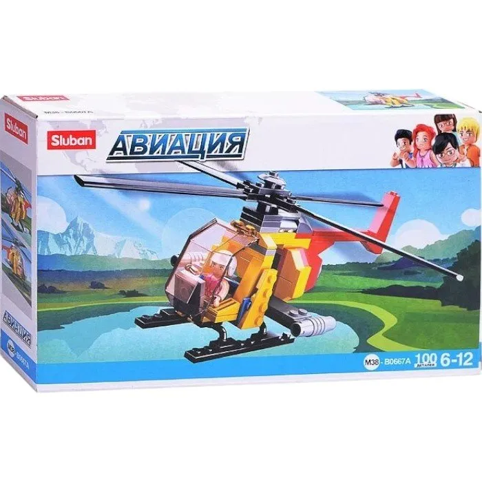 Конструктор Sluban Вертолет "Авиация" (100 дет) M38-B0667A - Image 4