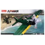 Конструктор блочный Слубан "Самолет+пушка", с фигурками, 560дет. M38-B1108 - Image 4
