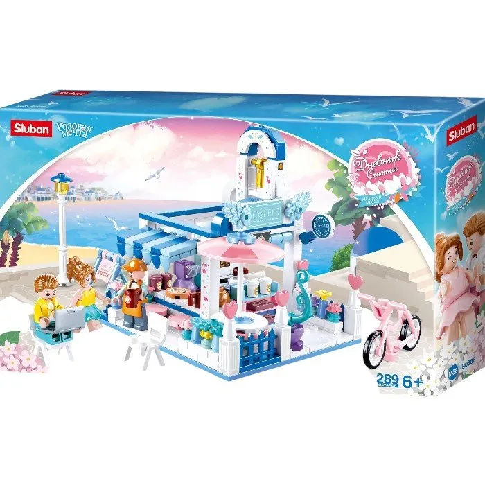 Конструктор пластиковый Sluban Розовая мечта. Кофейня 289 дет. M38-B0866 - Image 2