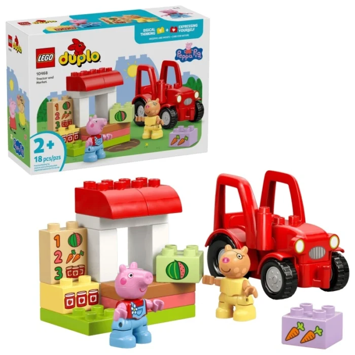 Lego 10468 Дупло Трактор и рынок Свинки Пеппы