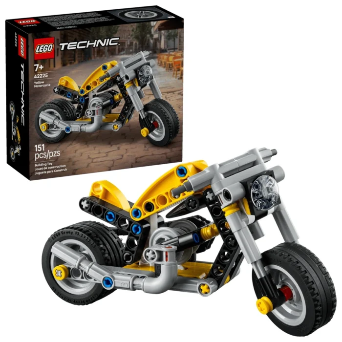 Lego 42225 Техник Желтый мотоцикл