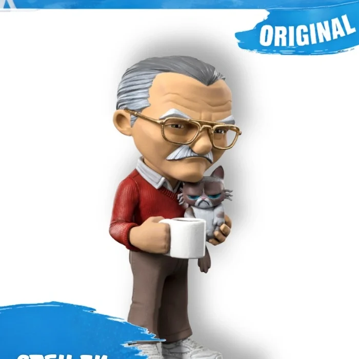 Фигурка Iron Studios & Minico POW! Entertainment – Stan Lee with Grumpy Cat / Стэн Ли с Grumpy Cat