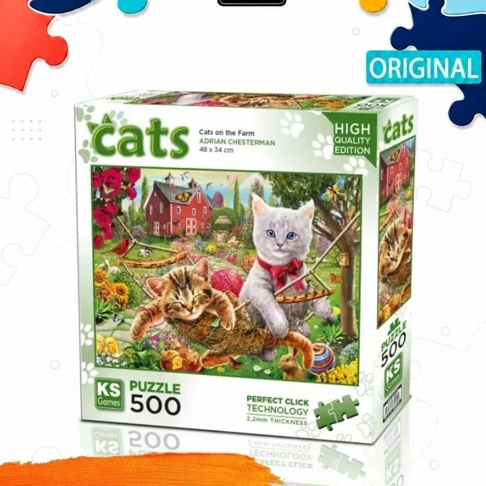 Пазл KS Games Кошки на ферме, 500 деталей