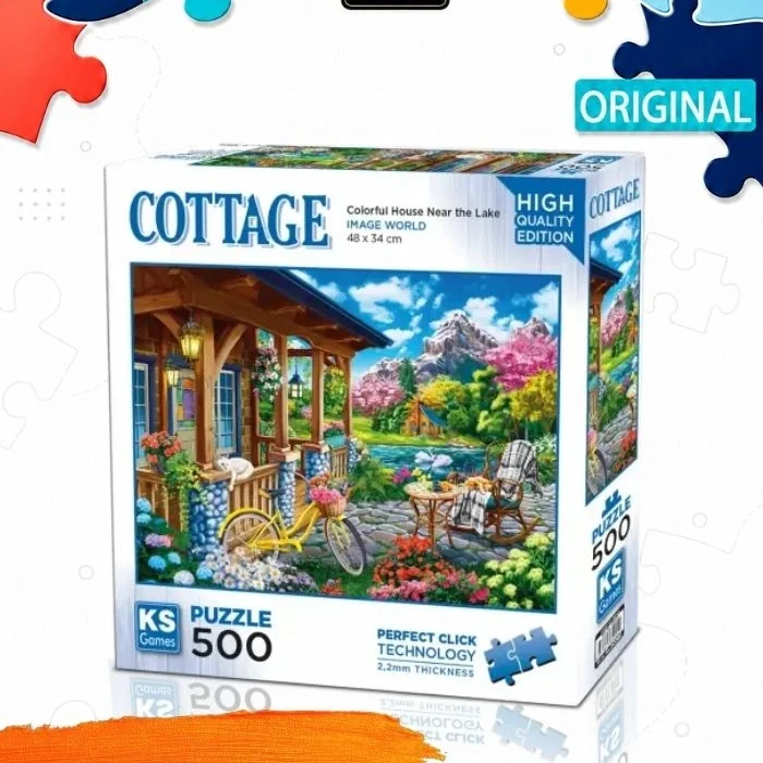 Пазл KS Games Яркий дом у озера, 500 деталей