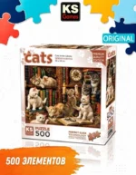 Пазл KS Games Кошки в библиотеке, 500 деталей