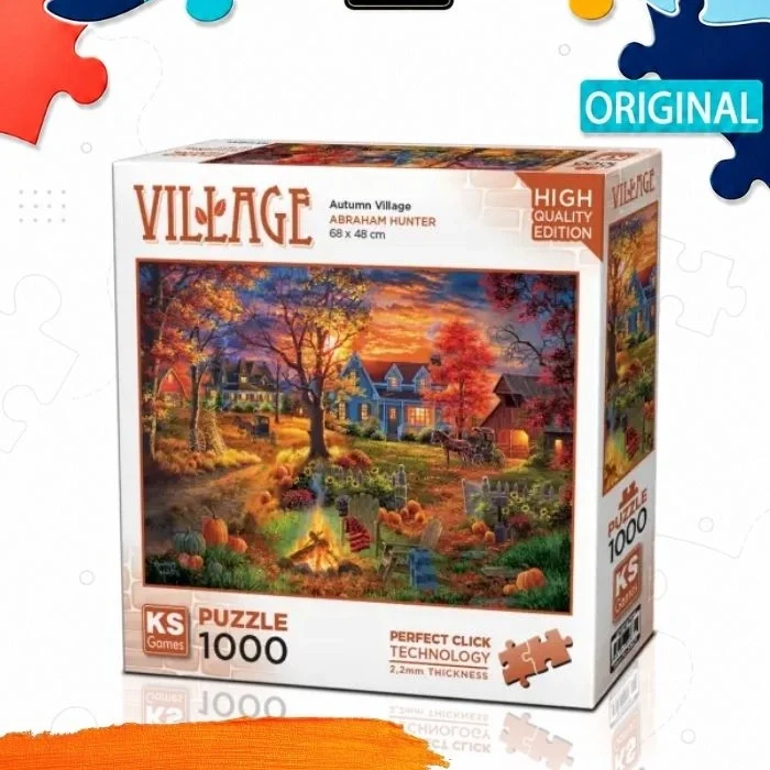 Пазл KS Games Осенняя деревня, 1000 деталей