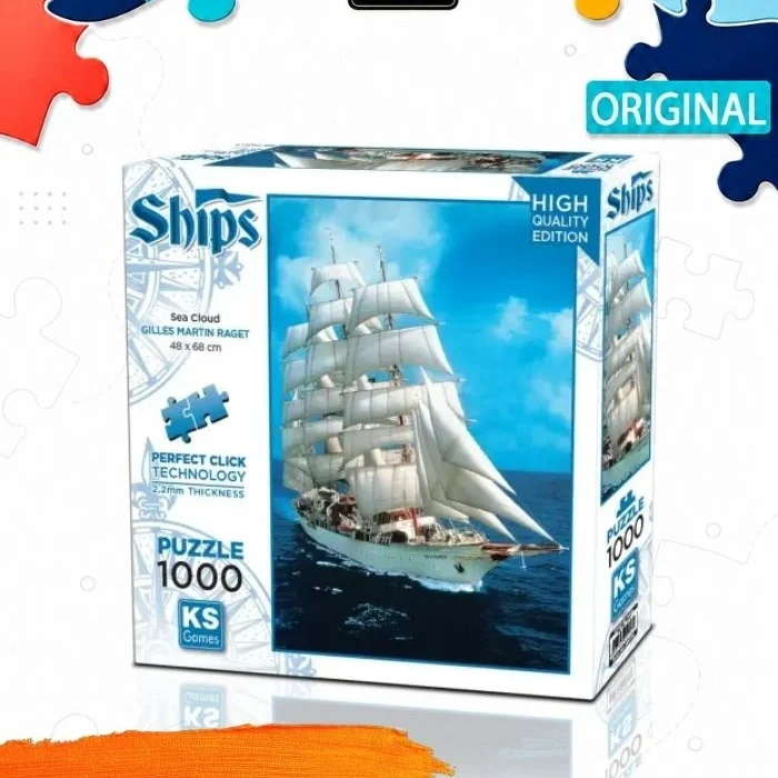 Пазл KS Games Корабль "Морское облако", 1000 деталей
