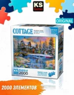 Пазл KS Games Старый зимний коттедж, 2000 деталей